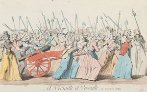 March of the Women on Versailles, Paris, 5th October 1789 by French School